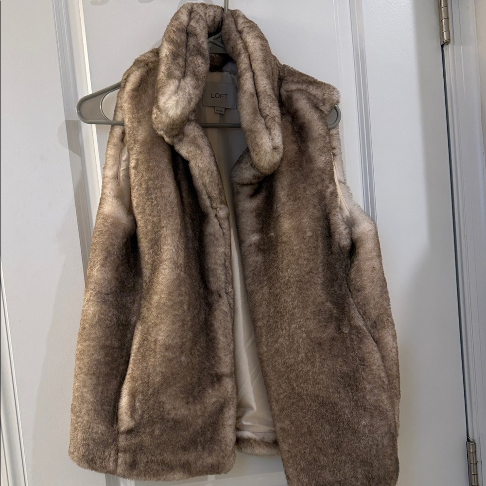 Final Price: LOFT Brown Faux Fur Vest